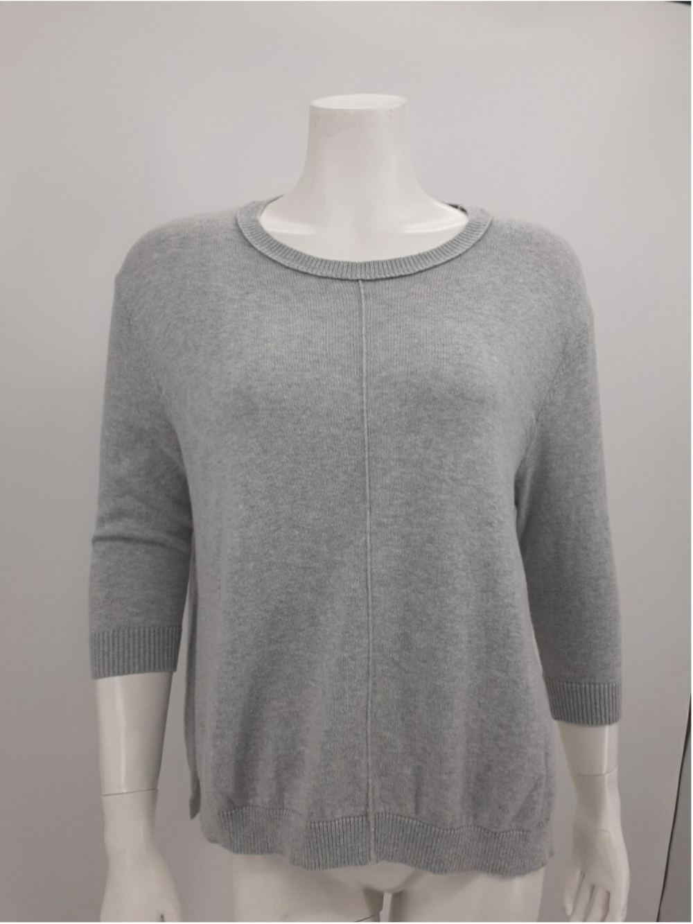 Sea Bleu Cashmere Sweater Size XS Gray Split Sides